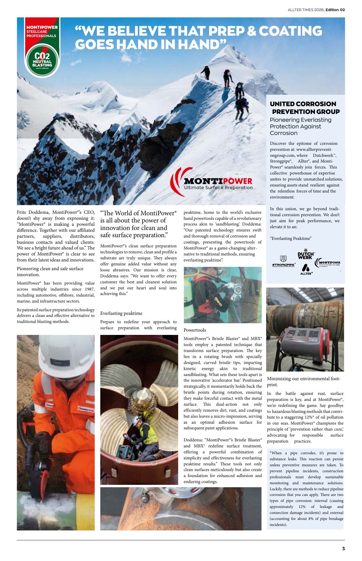 Allter Times 2026 — Edition 02 — page 2: Prep & coating go hand in hand